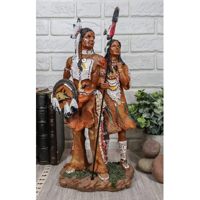 Bungalow Rose Native American Indian Couple Sculpture & Reviews